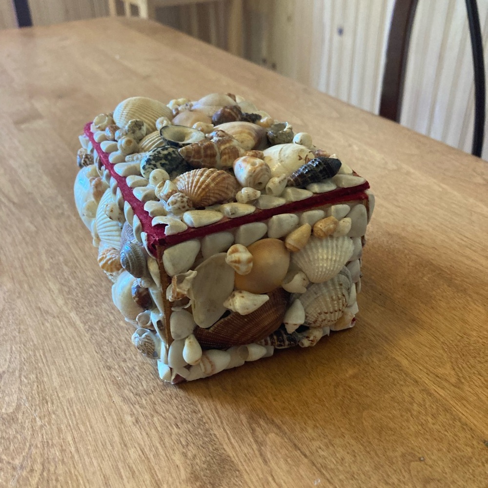 Vintage shell trinket/jewelry box - Picture 2 of 7